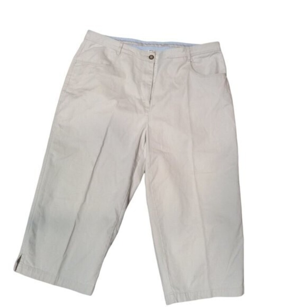 Christopher and Banks Signature Crop  Cotton  Khaki Pants Size 12